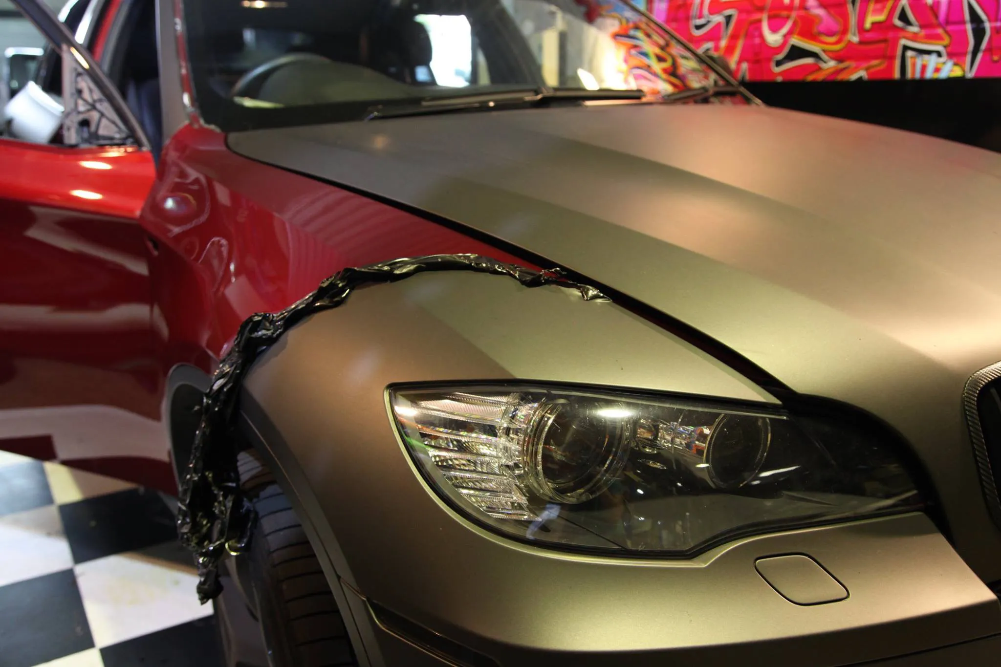 Aperçu d'une finition de covering brossé sur un 4X4