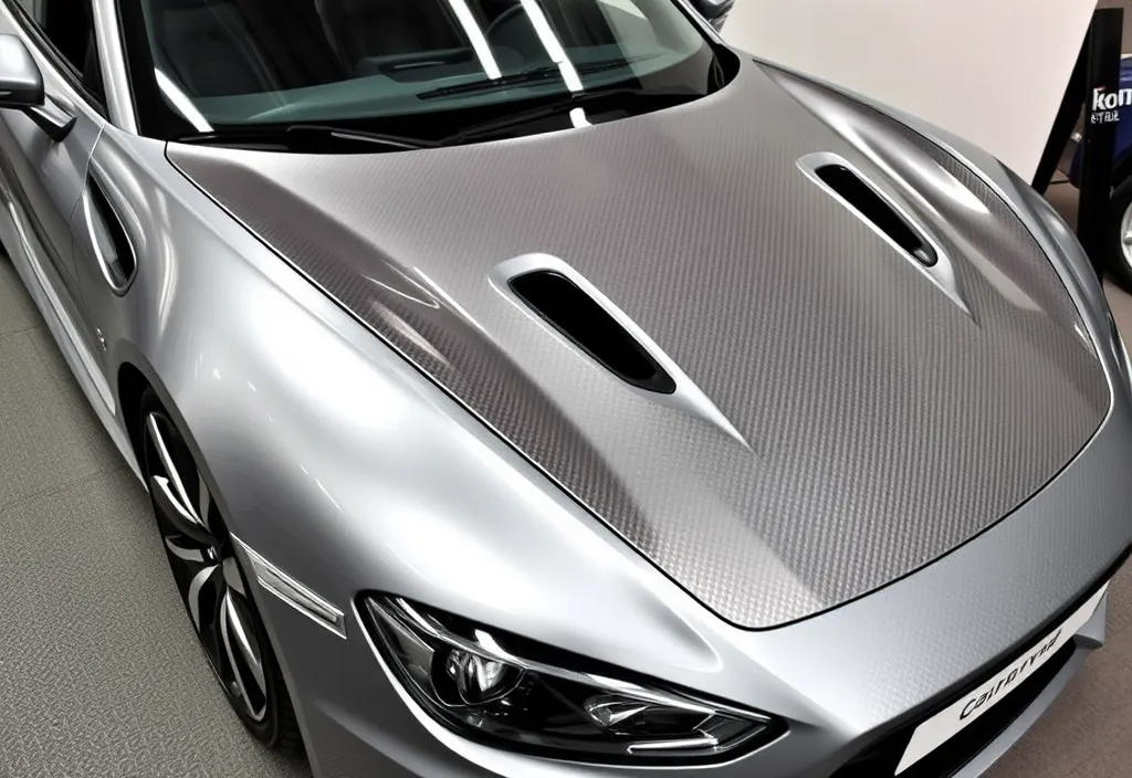 Aperçu d'une finition de covering carbone sur une voiture